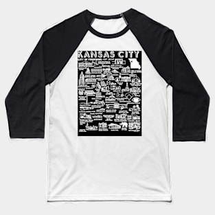 Kansas City Map Baseball T-Shirt
